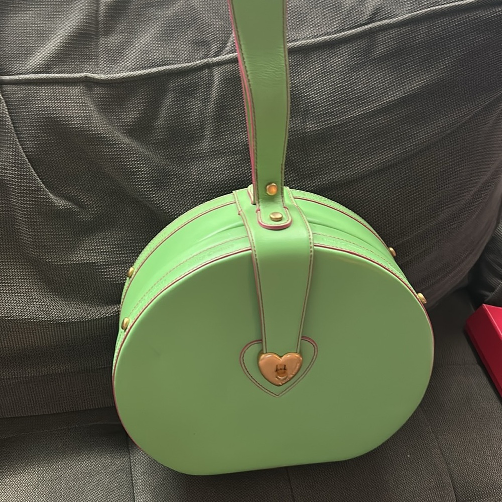 Juicy couture hat box style Green Leather Women's Bag Rare